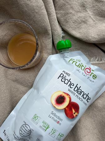 Puree peche blanc, Fruitière (1kg)