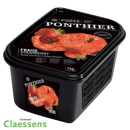 Aardbei puree Ponthier pr (pot 1kg) DPV