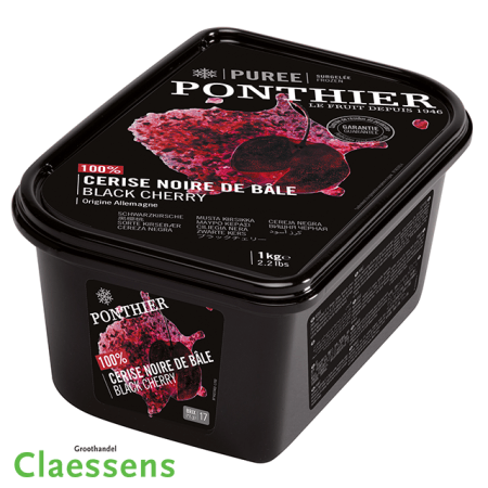 Kersen zwart puree Ponthier pr (pot 1kg) DPV